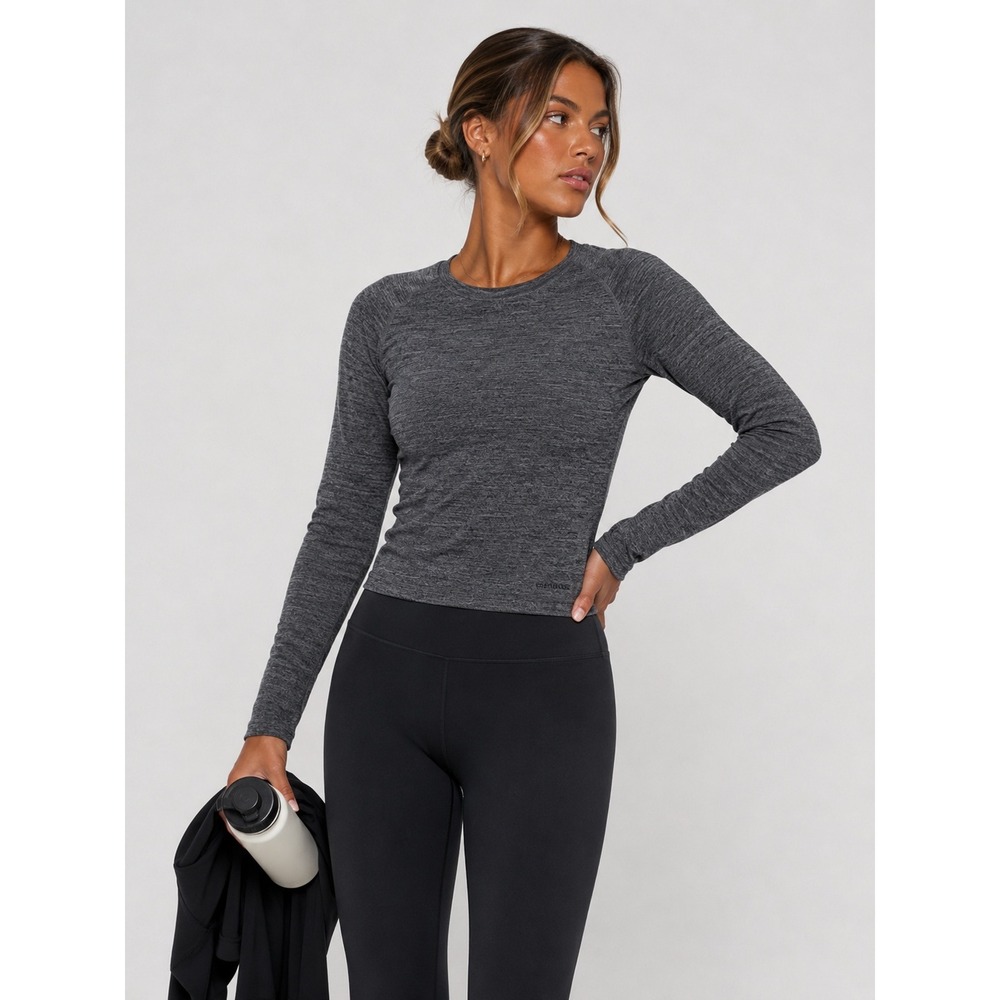 Terramar Merino Woolskins Base Layer Top Gray Heather Long Sleeve L
